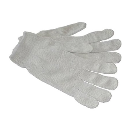 The Brush Man Polyester/Cotton Gloves, Knit Wrist, 12PK GLOVE-1202